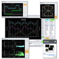 2 Kanal Oszilloskop mit FFT, Datalogger, XY Ansicht,  Sinus-Generator.