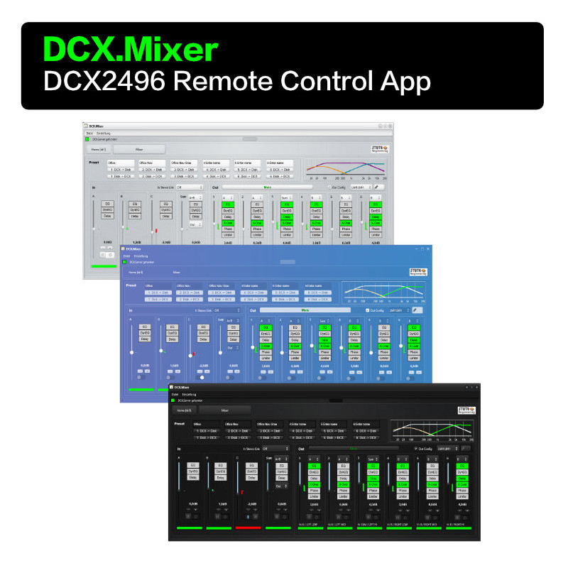 DCX.Mixer (Win) - Die ultimative Remote-Benutzeroberfläche zur Fernsteuerung der DCX2496